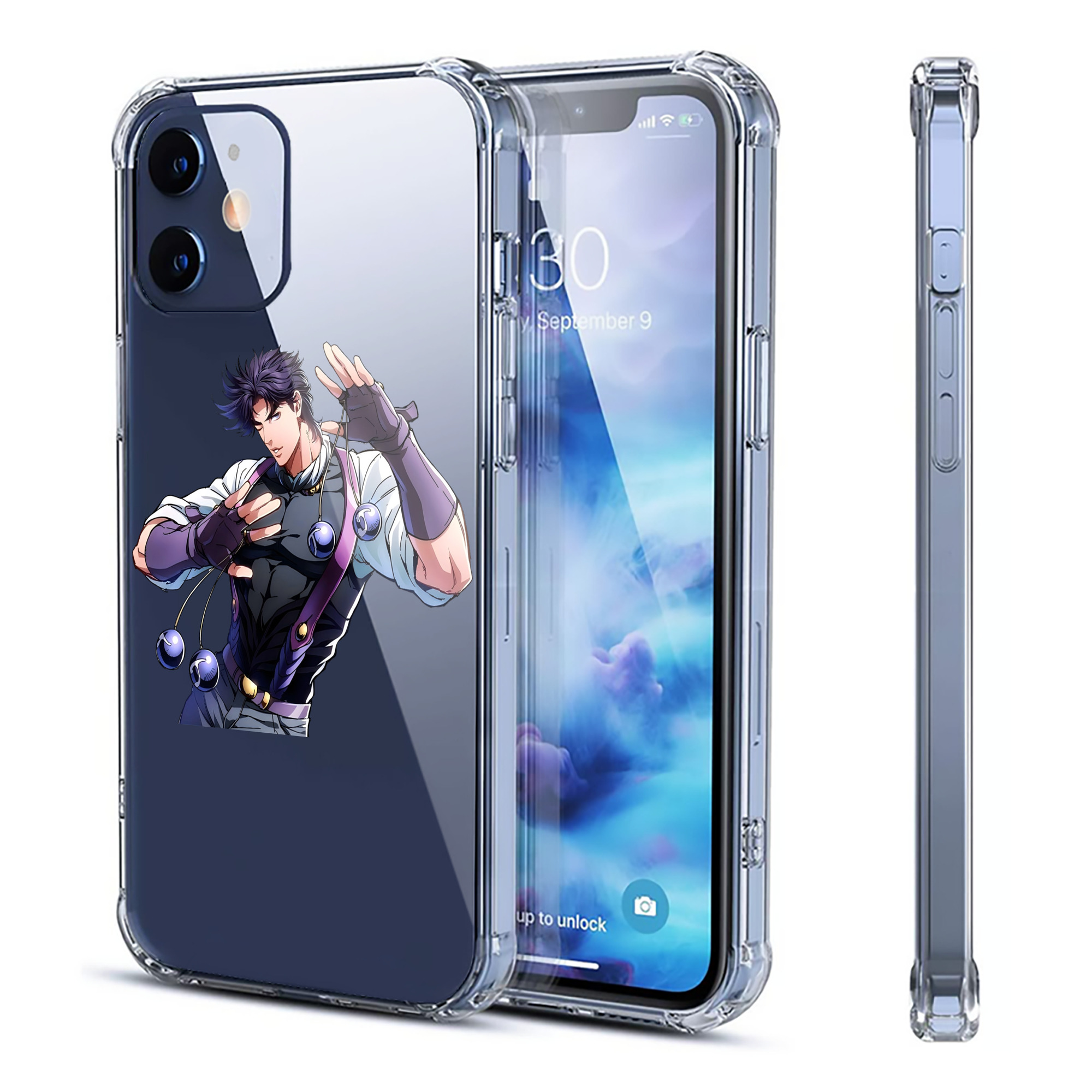 （画像用） ジョジョの奇妙な冒険 JoJo's Bizarre Adventure 【iPhone 12シリーズ対応】透明スマホケース（クリアソフトケース）